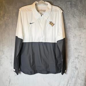 Nike UCF Knights Windbreaker Jacket Mens XL Black White Quarter Zip Pullover